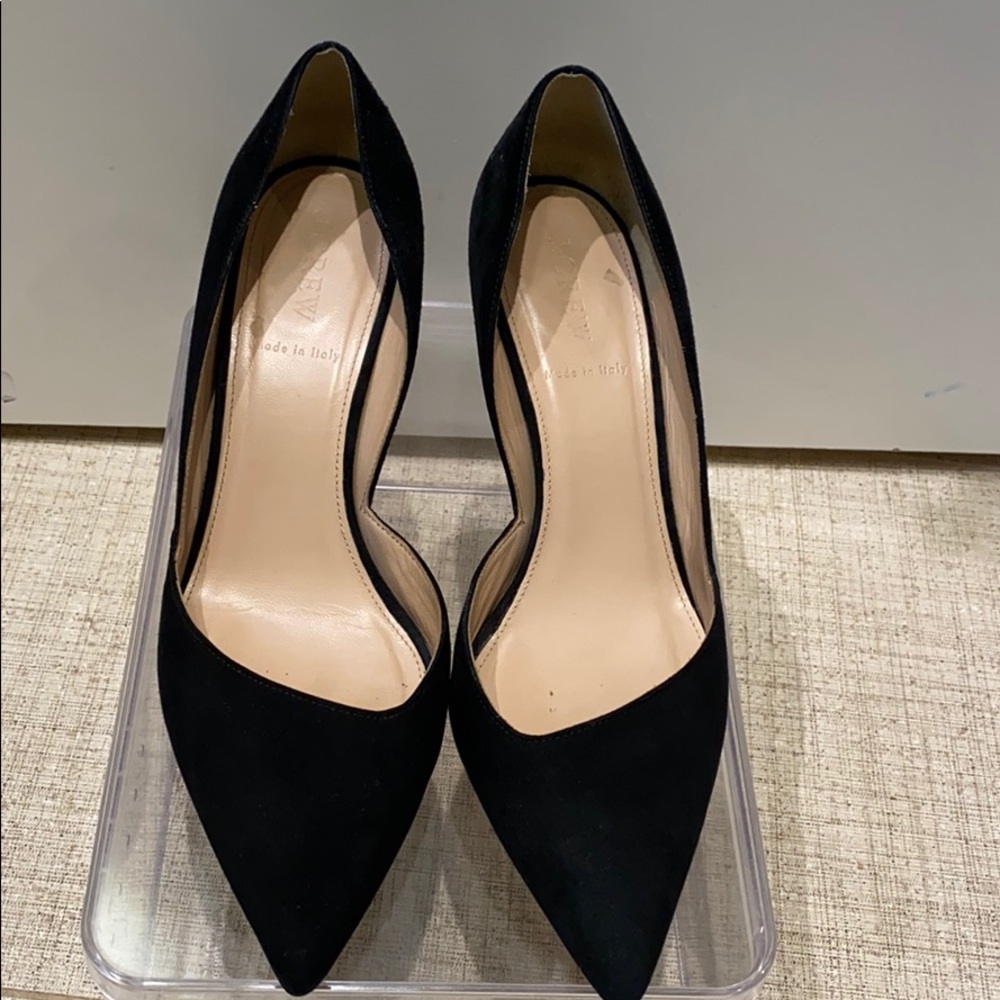 J Crew Black Suede Pumps